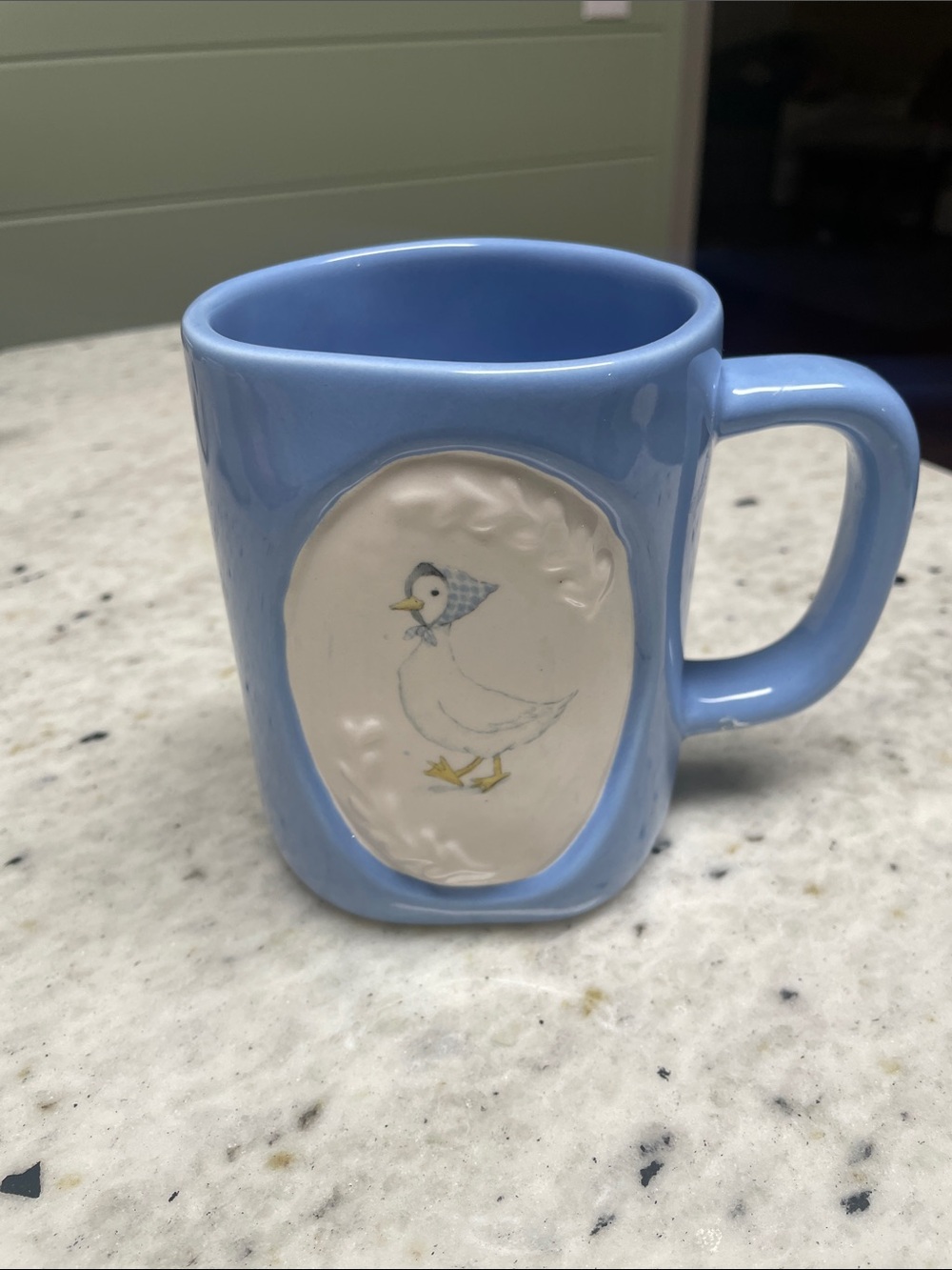 Blue Rae Dunn Ceramic Duck Accent Coffee Mug - Home Dining